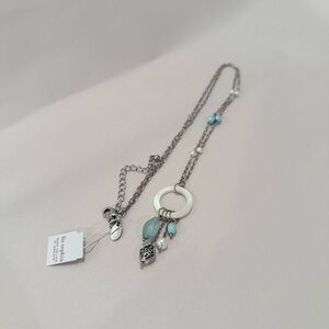 Lia Sophia Silver Long Necklace, Lia Sophia Mother of Pearl Necklace